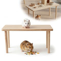 cobee 9.84x4.72x4.72in Hamster Play Wooden Platform, Hamster Cage Platform Hamsters Hideout Decorations Cage Accessories Small Animal Wood Stand for Mice Hamsters Squirrel Small Animal