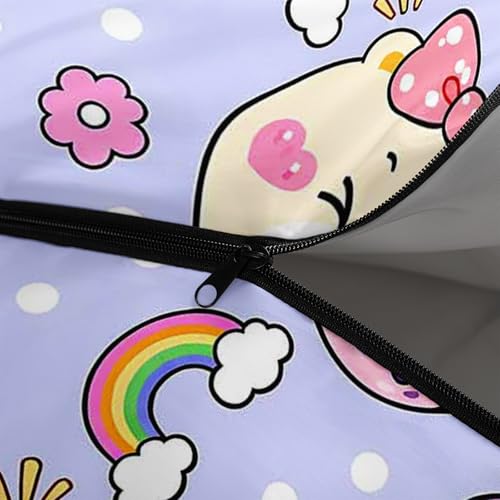 QOOMO Camping Sleeping Bags,3 Season Warm & Cool Weather,Lightweight,Waterproof Sleeping Bags for Adults & Kids,Traveling,and Outdoors,Camping Gear Equipment - color: Kawaii Bear 4
