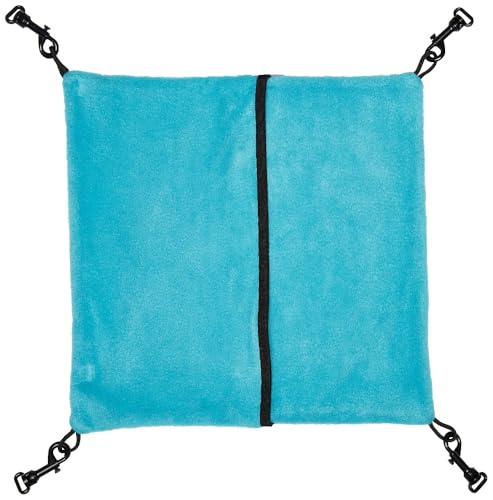 MidWest Homes for Pets Ferret Nation Small Hammock for Ferret Nation & Critter Nation Small Animal Cages | Measures 13L x 12W - Inches - color: Teal and Purple, size: 14.0"L x 13.5"W x 0.4"H