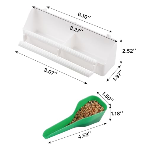 IBWell 2 Pack Bird Feeder for Cage Bird Food Bowl Parakeet Feeder Bird Water Parrot Feeder