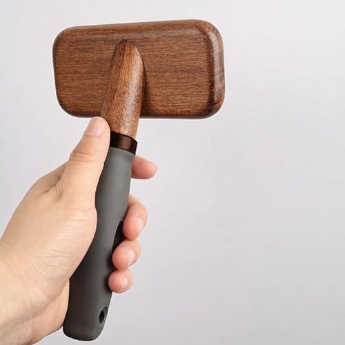 Premium Bamboo Slicker Brush for Dogs & Cats, Wooden Pet Grooming Brush with Soft Stainless Steel Pins & TPR Comfort Grip Handle, Removes Loose Hair, Mats & Tangles