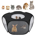 Rypet Guinea Pig Playpen Pop-Up, Outdoor Yard Fence for Pets,Tent Black | Breathable 360° Mesh View, Pops Open Fast, 47 x 15 in Play Space, Folds Flat for Travel, Rabbits Hamsters Hedgehogs - color: Black, style: Enclosed Playpen