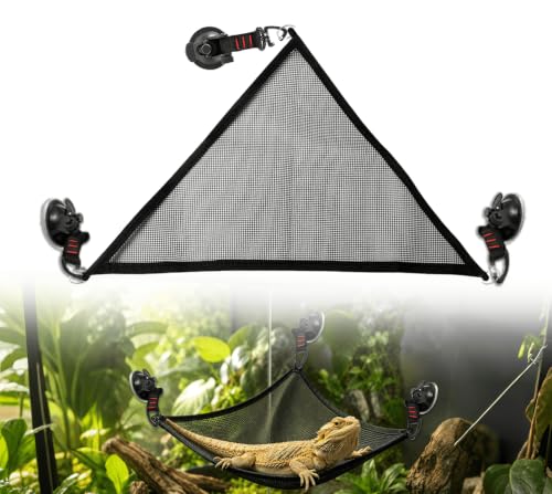 Bearded Lizard Hammock - Breathable mesh Hammock, Suitable for use by Lizards, Salamanders, Chameleons, Geckos, Snakes and Chameleon-Like Animals.