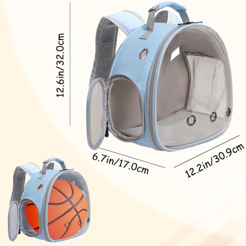 Guinea Pig Backpack, Space Capsule Bubble Window Small Animal Backpack for Guinea Pig, Bird Bunny Rabbit - color: Blue