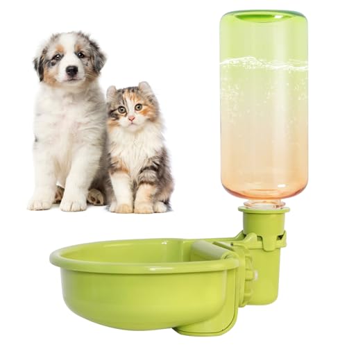 VANNON Gravity Pet Water Bowl, 16oz Anti-Splash Dispenser, Gradient Green | Anti-splash gravity water bowl with a floating disk helps reduce spills while keeping water cleaner for everyday hydration. - color: E-Gradient Green, size: 16oz