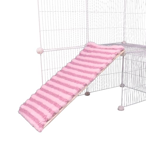 Ramp Fuzzy Cover for Small Animals Cage Guinea Pig Ferret Nation Stair Cover for Guinea Pig cage & Small Animal Cages | Ramp Measures 28L x 12W Inches (Plush- Purple Blue Yellow Dopamine) - color: plush- purple blue yellow dopamine