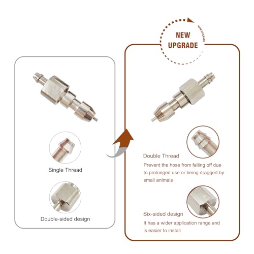10Pcs Stainless Steel Rabbit Nipples Water Dispenser for Cage - color: metal