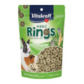 Vitakraft Nibble Rings Small Animal Treat, 10.6 oz Healthy Crunchy Snack for Rabbits, Guinea Pigs, Hamsters & Other Small Pets, Wholesome Wheat & Alfalfa, Added Vitamins & No Artificial Flavors - size: 0.04 Ounce (Pack of 300)