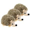 Dog Hide and Seek Toys Puppy Chew Squeaky Toys Plush Mushroom&Bamboo&Shell Hideout Stuffing with Squeakers Animals (3Pcs Squeaky Hedgehog Brown) - color: 3Pcs Squeaky Hedgehog Brown