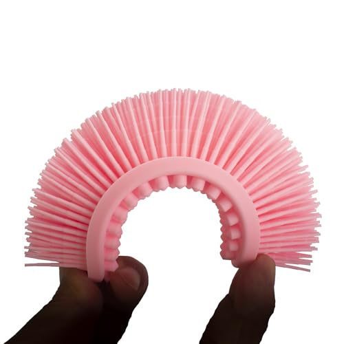 DNC Silicone Body Scrubber Exfoliating Bath Body Brush for Shower 2 Pack - color: Pink+blue