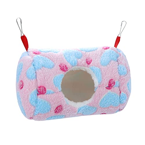 Wontee Hamster Hammock Warm Bed House Small Animal Hideout for Hamsters Gerbil Young Rat Mouse (Pink) - color: Pink
