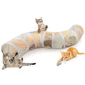 Glittme Cat Tunnel, Cat Tunnels for Indoor Cats, S-Shape Cats Cave with Cat Toys, Foldable Cat Tubes and Tunnels for Cats, Rabbit, Puppy, Guinea Pig | Interactive Bunny Tunnel And Cat Tubes With Crinkle Sounds. Ideal For Kittens, Ferrets And Small Pets To