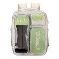 Pet Backpack Carrier, Portable and Ventilated, Oxford Cloth, Dogs Cats and Small Animal Travel Bag 12.99" Up to 16.5 Lbs, (Green), Intended for Hiking/Camping/Traveling - color: Green