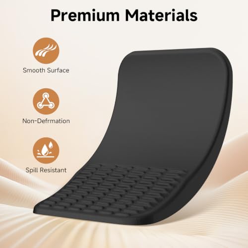 Ergonomic Mouse Pad with Wrist Rest, Memory Foam Mousepad with Wrist Support for Carpal Tunnel Pain Relief, Slope Massage Design, Non Slip Pu Base for Office, Home, Desk Accessories