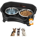 Neater Feeder Express Mess Proof Dog Bowls Elevated for Small Breeds Under 15 Lb, Made in USA, No Spill Raised Dog Food Bowl Stand, Stainless Steel Food and Water Bowl Set, Feeding Station, Black - color: Midnight Black, size: Small w/ Standard Bowls