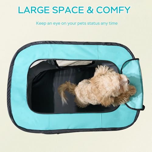 Portable Foldable Pet Playpen Collapsible Crates Kennel Playpen for Dog cat and Rabbit &Travel playpen Outdoor or Indoor (Medium（31.5" L x 23.6" W x 21.7" H）, Green) - color: Green, style: Medium（31.5"L x 23.6"W x 21.7"H）
