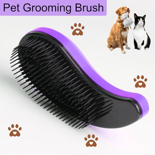 Puppy Brush, Soft Dog Brush for Grooming, Puppy Hair Remover Brush Comb, Grooming Tool for Poodles,Teddy, Yorkies, Maltese, Shih Tzu, Chihuahua, Deep Purple - color: Deep Purple
