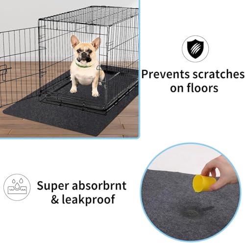 Kennel Pad Dog Crate Mat Liner, 48" x 29" - 1 Pack | Waterproof, Non-Slip, Washable Puppy Pee Pad for Kennel Training - Under Pet Cage to Protect Floors, Thin Cut to Fit Design - size: 48" x 29" - 1 Pack