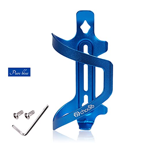Chooee Bike Water Bottle Holder Aluminum, Bicycle Water Bottle Cage for Road Bikes Mountain Bikes Blue 2-Pack - color: Blue