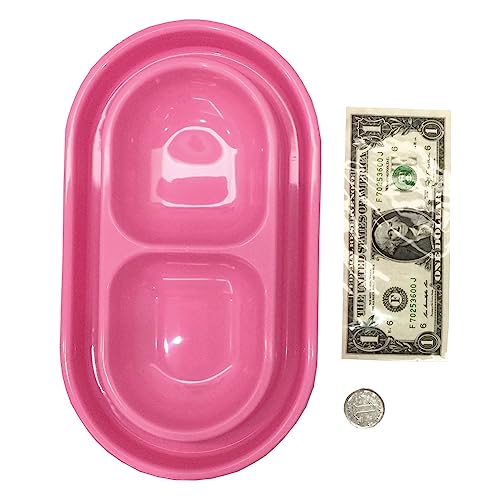 Cat Kitten Dish Dog Puppy Feeder Pet Bowl 3 Colors New Pink | Ant Proof Food Bowl, No Spill Dish, Outdoor Feeding, Deep Wide Water Moat, Ants Barrier Blocks Insects, Lightweight Plastic - color: Pink, size: Small