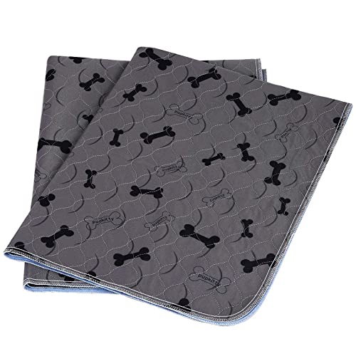 Washable Dog Pee Pads with Free Grooming Gloves,Non Slip Dog Mats with Great Urine Absorption,Reusable Puppy Pee Pads for Whelping,Potty,Training,Playpen - size: 24x24 Inch (Pack of 4)