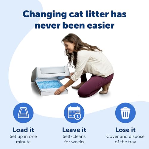 PetSafe ScoopFree Crystal Litter Tray Refills – Lavender Crystals, 3-Pack – Disposable Tray – Includes Leak Protection & Low Tracking Litter – Absorbs Odors on Contact - size: 3-Pack