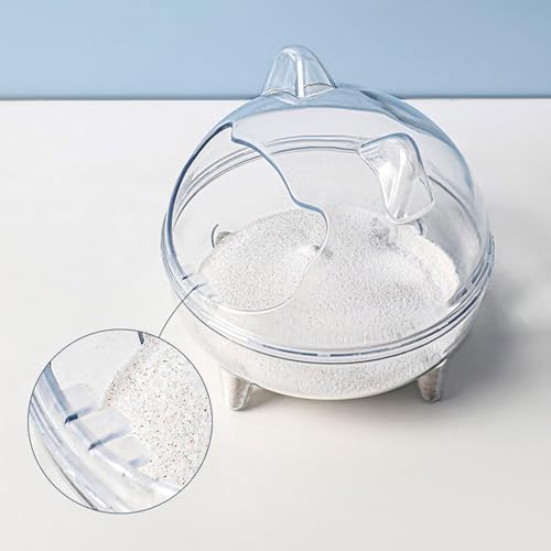Clear Hamster Sand Bath Container Wear Resistant Spacious Pet Hamster Provide Comfortable to Gerbils and Hamster
