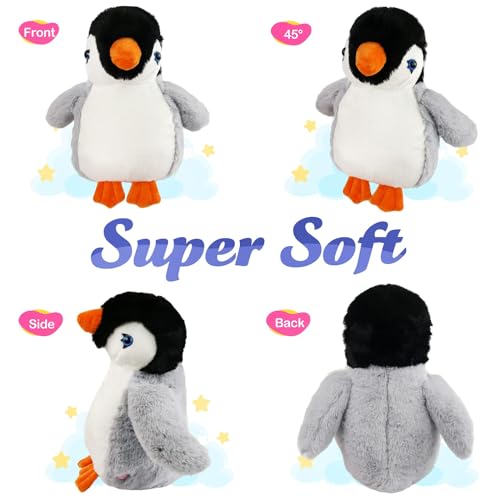 BSTAOFY Light up Penguin Stuffed Animal Glow Perky Adorable LED Floppy Plush Toy Nightlight Gift for Kids on Birthday Christmas Holiday, 11'' - color: Penguin