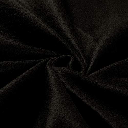 Polar Fleece Solid Black, Fabric by the Yard - color: Black