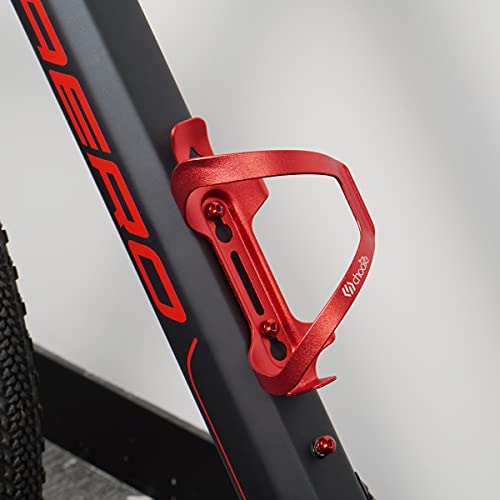 Chooee Bike Water Bottle Holder Aluminum, Bicycle Water Bottle Cage for Road Bikes Mountain Bikes Red 2-Pack - color: Red