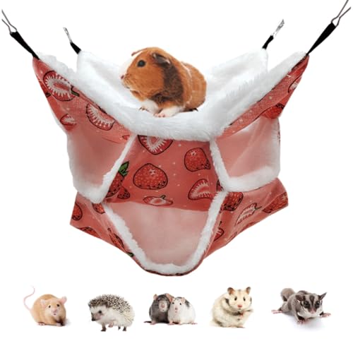 Rat Ferret Hammock Toys Cage Accessories, Guinea Pig Hideout Tunnel, Warm Bed for Rat Ferret Guinea Pig Sleep Hide and Play (5.Three Layers Hammock) - color: 5.Three layers hammock