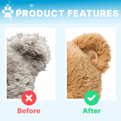 Fursuit Comb for Cosplay, Soft Plush Toy Brush, Portable Grooming Brush with Silicone Bristles, Gentle on Faux Fur, Loved by Fursuit Enthusiasts and Plush Collectors (pink) - color: pink