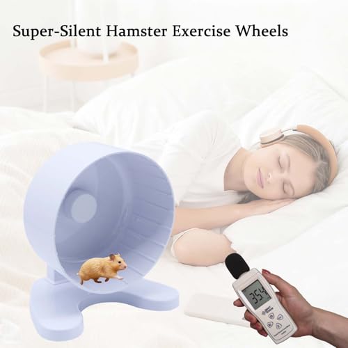 6.5" Hamster Exercise Wheel with Drinking Bottle, Hamster Exercise Wheel for Gerbils, Syrian & Dwarf Hamsters, Chinchillas, Hamster Running Wheel Noiseless Spinning Design for Other Small Pets, White - color: White, size: 6.5" with Drink Bottle