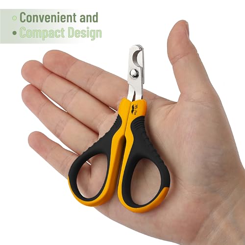 Mr. Pen- Cat Nail Clipper, Stainless Steel | Professional Sharp Cat Claw Trimmer for Small and Medium Cats, Pet Nail Clipper with Sturdy Non Slip Handle - color: Orange/Black