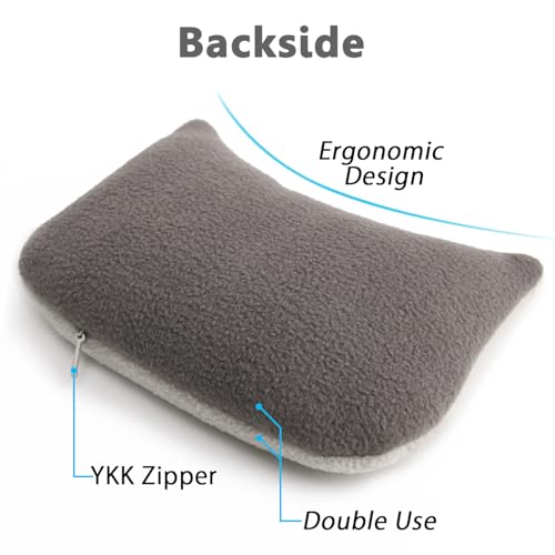 Large Mouse Wrist Rest Bean Bag, Ergonomic Mouse Support Pad Filled Ergo Beads for Computer, Laptop, PC Gaming (Gray) - color: Gray