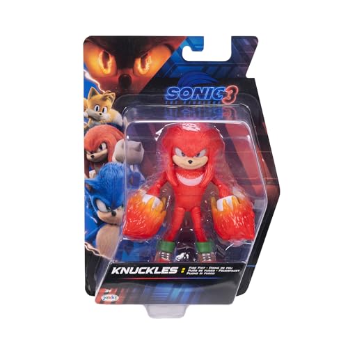 Sonic 3 The Hedgehog The Movie - 5" Knuckles Action Figure - Articulated Figure - Jakks Pacific - color: Knuckles
