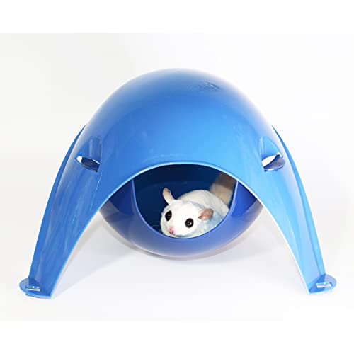 Exotic Nutrition Nap Nook - Unique Nest Pod Cage Accessory Toy - Use Grounded or Hanging - Sugar Gliders, Hamsters, Mice, Rats, Birds, Degus, Chinchillas, & Other Small Pets (Small) - size: Small