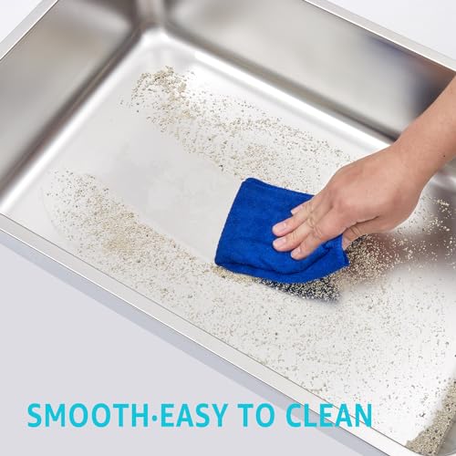 Stainless Steel Litter Box,XXL Metal Cat Litter Box for Big Cats 8IN Deep, Cat LitterBox High Sided Pet Toilet Easy to Clean,Cats Litter Pan for Adult Cats,Non Stick, No Smell | 8IN Deep, Cat LitterBox High Sided Pet Toilet,Easy to Clean,Cats Litter Pan f