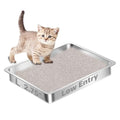 Low Entry Stainless Steel Cat Litter Box for Senior Cats, Metal Shallow Litter Box, Easy Access Kitty Litter Pan Tray, Pet Bathroom Accessories-17.72''Lx 13.78'' W x2.76'' H - color: 17.72''Lx 13.78'' W x2.76'' H