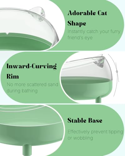 Pawfly Hamster Sand Bath Container, Hamster Sand Bath Box, Hamster Bathtub, Hamster Bathroom, Hamster Toilet, Plastic Dust Bath for Dwarf Hamsters, Syrian Hamsters, Mice, Gerbils & Small Animals - color: Light green