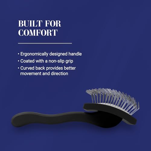 Chris Christensen Baby K Dog Slicker Brush, Groom Like a Professional, Fluff Detangle Style, Saves Time Energy, Black, Small - color: Black, size: Small