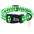 Spring Summer Green Goose Print Dog Collar for X-Small Dogs | Daily Walking,Farm Trips,Garden Picnic,Adjustable,Soft Cotton Fabric,Quick Release Plastic Buckle,Pendant,Female/Male Dog - color: Goose, size: X-Small (Pack of 1)