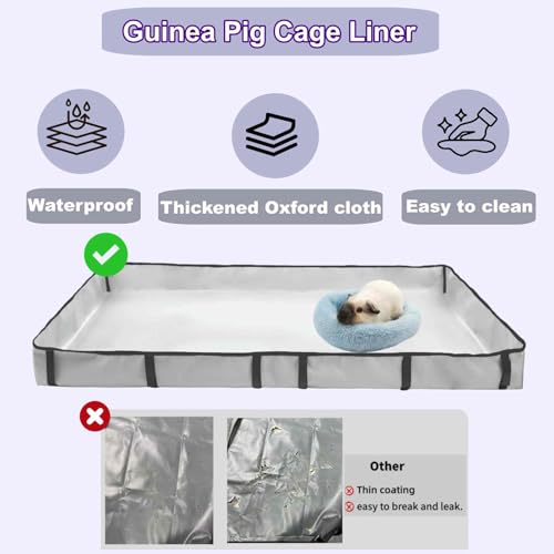 DZWLKJ Guinea Pig Cage Liner Tarp Bottom Waterproof and Washable Base Also for Rabbits, Bunny, Chinchesillas, Hedgehog, Ferrets and Other Small Animals.(24x24 inches) - size: C&C 2x2(24x24 inches)