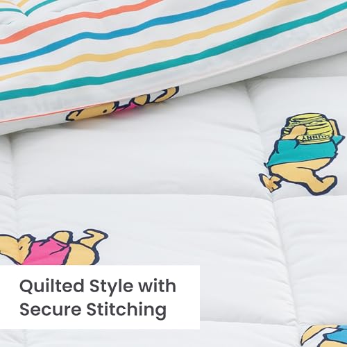 Berkshire LIG Printed Reversible Microfiber Comforter Set–7-Piece, Ultra Soft All-Season Bedding, Wrinkle & Fade Resistant, Full, Dancing White - color: Dancing White, size: Full