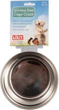 Lixit Quick Lock Cage Bowls for Small Animals and Birds. (20oz, Stainless) (Pack of 6) - size: 20oz (Pack of 6)