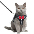 Cat Leash and Harness Set,Breathable Dog Harness,Pet Harness,Adjustable Mesh cat Harness and Leash Escape Proof for Puppy Cat Rabbit (Black, M) - color: Black, size: Medium