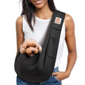 Tomkas Small Dog Sling Carrier - Classic Pocket & Classic Strap - Wrap Carrier - for 3-10 lbs Pets(Black) - color: Black