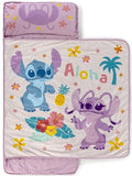 Jay Franco Kids Nap Mat with Embedded Pillow & Blanket – Soft 46"x20" Microfiber Sleeping Bag with Name Tag & Handle - style: Multi - Lilo & Stitch