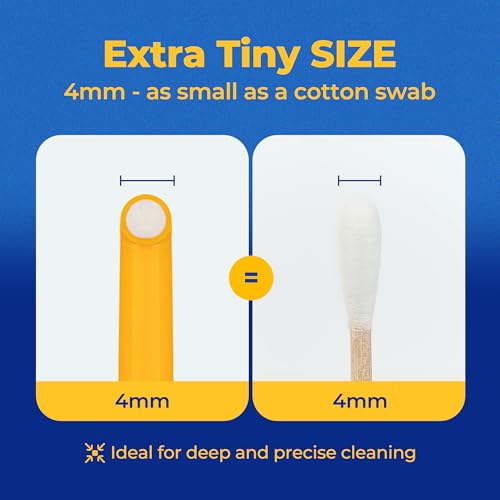PETHROOM Pet Toothbrush for Cats & Dogs, 4mm Precision Head (Deep Point) | Round Shaped Head with Ultra Soft Bristle for Deep Cleaning Dental Care, Kitten & Small Dogs, Tartar Plaque Removal - color: Deep Point