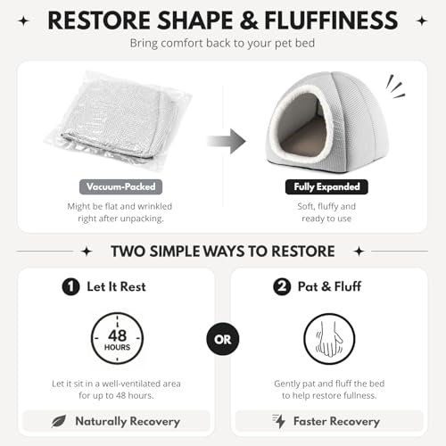 Rabbit Hideout Bed for Large Bunnies, Soft Plush Bunny House | Cozy Small Animal Hideaway with Removable Pad for Indoor Rabbits, Guinea Pigs, and Ferrets, Light Gray - color: Light Gray
